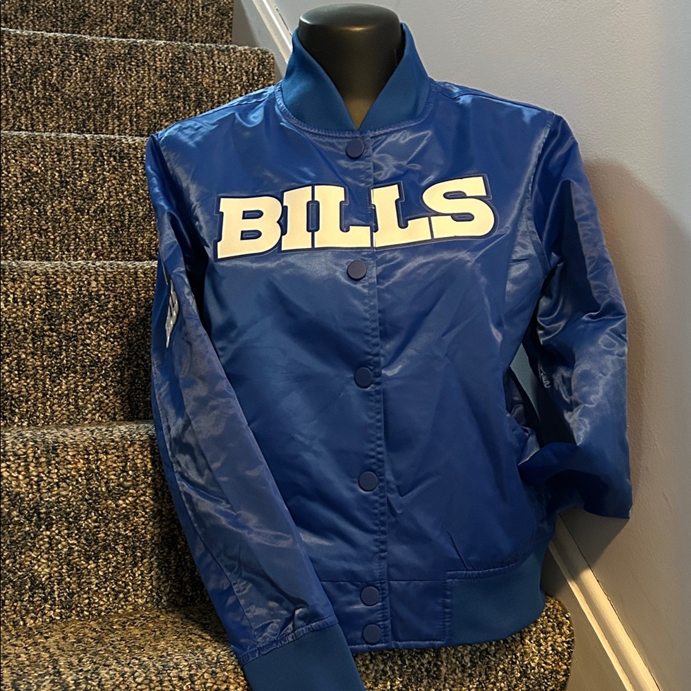 Buffalo Bills Satin Bomber Jacket, size small, NWOT